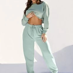 Plus Size Pole Wear Creatures Of XIX Oversized Jogger Bottoms - Sage