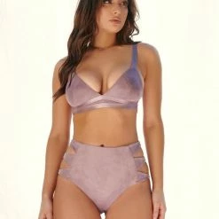 Creatures Of XIX Aphrodite Triangle Top - Lilac Suede All Pole Wear