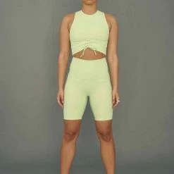 All Pole Wear Creatures Of XIX Move It Ribbed Corset Biker Shorts - Appletini