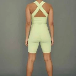 Creatures Of XIX Move It Ribbed Corset Crop - Appletini All Pole Wear