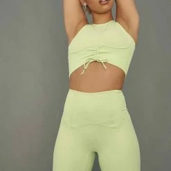 All Pole Wear Creatures Of XIX Move It Ribbed Corset Biker Shorts - Appletini