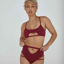 Creatures Of XIX The Hills Raree Top - Ribbed Plum All Pole Wear