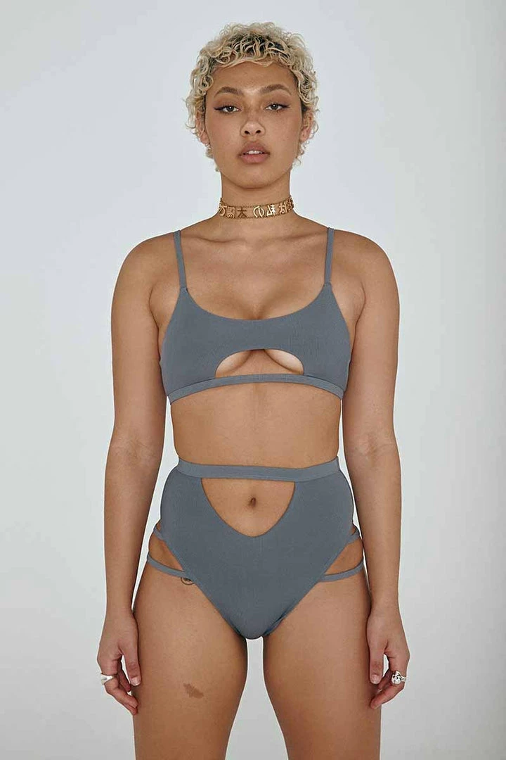 All Pole Wear Creatures Of XIX The Hills Raree Top - Ribbed Dark Grey