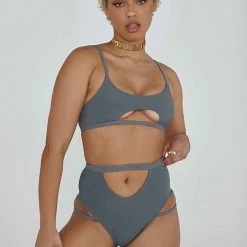 All Pole Wear Creatures Of XIX The Hills Raree Top - Ribbed Dark Grey