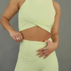 Creatures Of XIX Stretch It Out Ribbed Crop - Appletini All Pole Wear