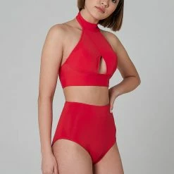 All Pole Wear Shark Polewear High Waist Shorts - Red