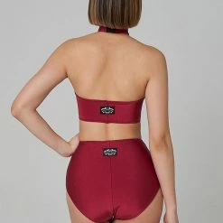 All Pole Wear Shark Polewear High Waist Shorts - Wine