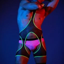 Rolling Alpha Reversible Unisex Briefs - Neon Pink/ Black All Pole Wear