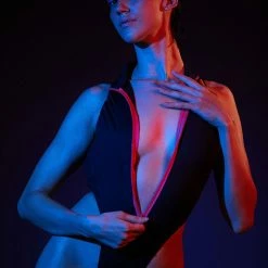 Rolling Electric Bodysuit - Black/Neon Pink All Pole Wear