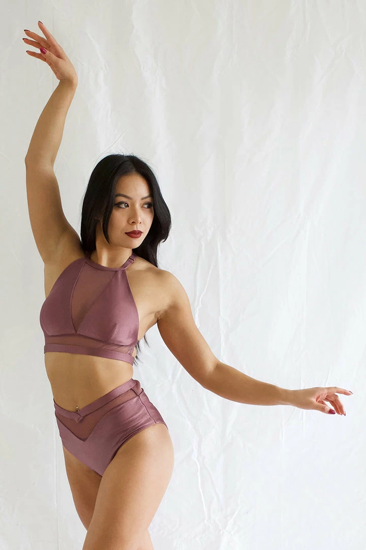 Tatiana Activewear Lucia Top - Mauve All Pole Wear