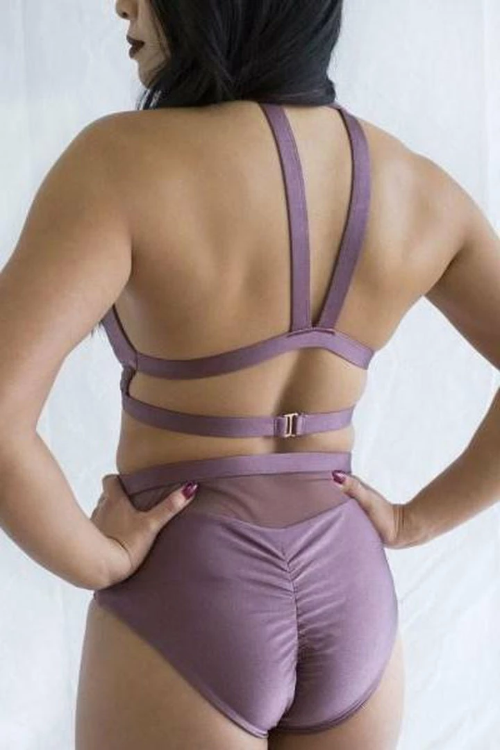 Tatiana Activewear Lucia Top - Mauve All Pole Wear