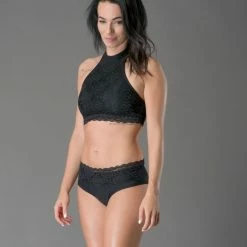 All Pole Wear Dragonfly Lisette Top - Lace Black