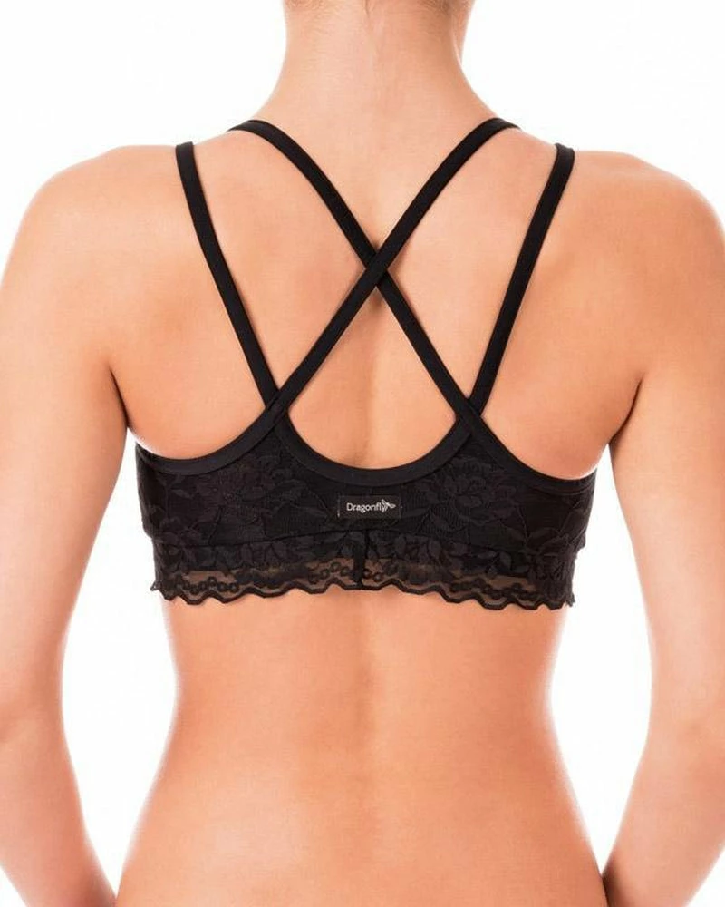 All Pole Wear Dragonfly Nicole Top - Lace Black