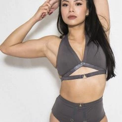 Tatiana Activewear Tokio Shorts - Charcoal All Pole Wear