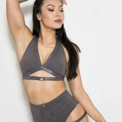 All Pole Wear Tatiana Activewear Tokio Top - Charcoal
