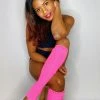 Pole Junkie Accessories Knee High Stirrup Legwarmers - Neon Pink