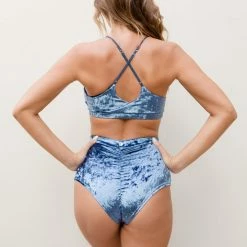 Lunalae Delphine Shorts - Gunmetal Velvet