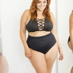 Lunalae High Leg Bottoms - Black All Pole Wear