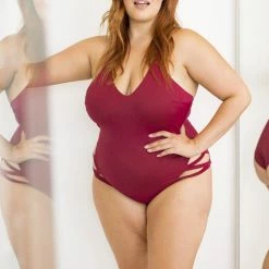 All Pole Wear Lunalae Yoncé Bodysuit - Wine