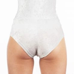 Dragonfly Betty High-Waisted Shorts - Velvet Silver