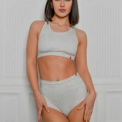 Pole Addict High Waisted Shorts - White Snake