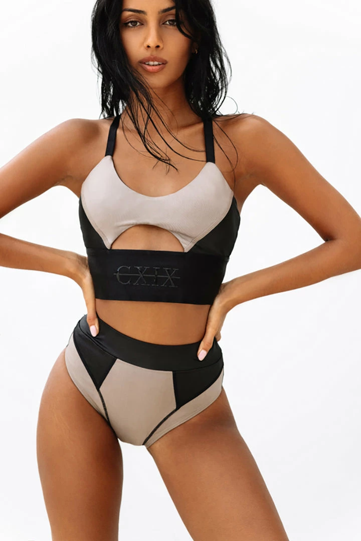 Creatures Of XIX Riding Solo Sports Bra - Black/Mink All Pole Wear