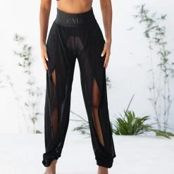 Most Loved Creatures Of XIX Snatched Mesh Make Moves Pants - Black