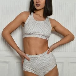 All Pole Wear Pole Addict Openback Top - White Snake