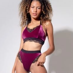 All Pole Wear Sorte Velvet Adore Shorts - Plum