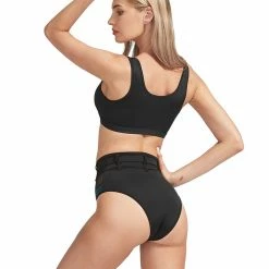 Hamade Activewear High Waisted Buckle Bottoms - Black
