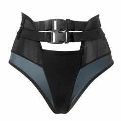 Hamade Activewear High Waisted Buckle Bottoms - Black