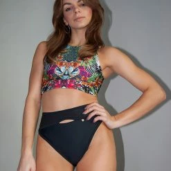 Tops Pole Addict Cross Back Top - Jungle