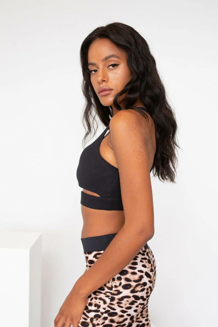 All Pole Wear Lunalae Aliza High Neck Top - Recycled Black