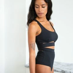 All Pole Wear Lunalae Aliza Scoop Neck Top - Recycled Black