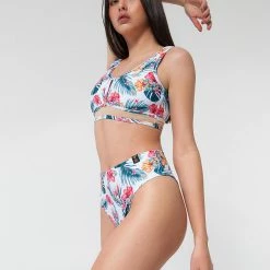 All Pole Wear Pole Addict Mona High Leg Bottoms - Aloha