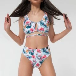 All Pole Wear Pole Addict Mona High Leg Bottoms - Aloha