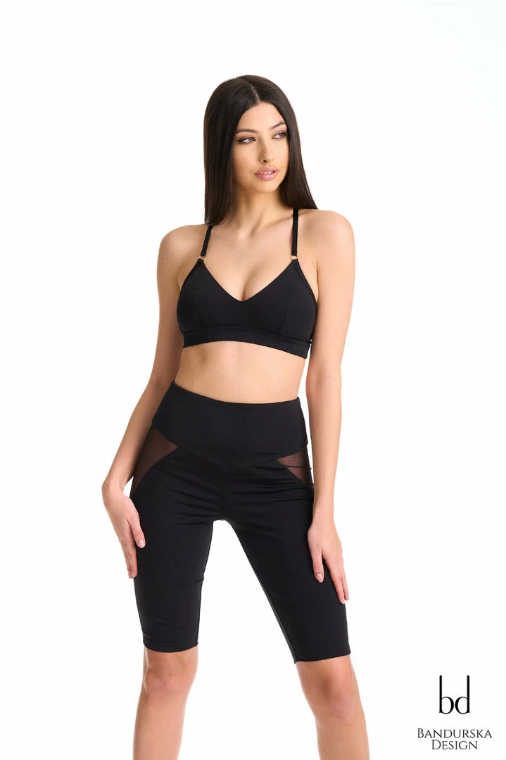 New In Bandurska Asana Biker Shorts - Black