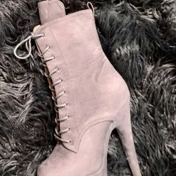 Shoes Hella Heels BabyDoll 7inch Boots - Light Grey