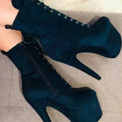 Hella Heels BabyDoll 7inch Boots - Teal