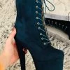 Hella Heels BabyDoll 8inch Boots - Teal
