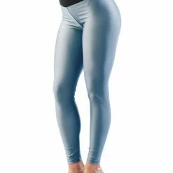Paradise Chick V-String Leggings - Steel Blue All Pole Wear
