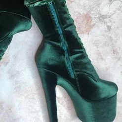 Shoes Hella Heels BabyDoll Velvet 7inch Boots - NY Gangster