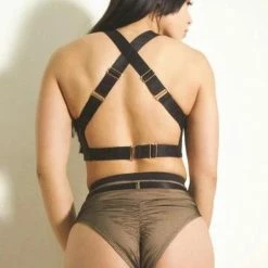 Tatiana Activewear Yuki Top - Black Mesh All Pole Wear