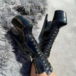 Hella Heels The Glitterati 8inch Boots - Sin City Back In Stock