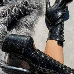 Hella Heels The Glitterati 8inch Boots - Sin City Back In Stock