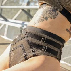 Tatiana Activewear Yuki Shorts - Black Mesh