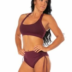 Off The Pole Classic Sports Bra - Burgundy All Pole Wear