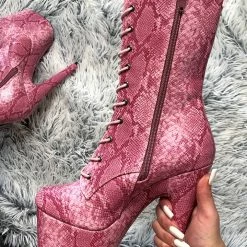 Shoes Hella Heels Candy Cobra Boots - 7inch