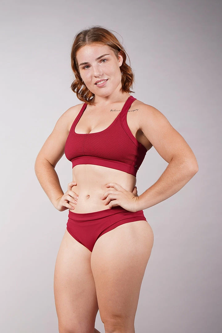 Off The Pole Classic Scrunch Shorts - Wine All Pole Wear