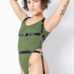 Rolling Jane Bodysuit - Military Green